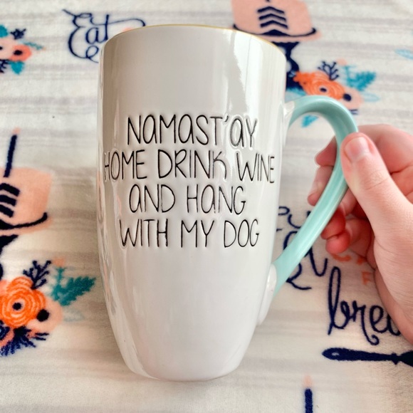 Other - ☕️ Namaste Wine & Dog Ceramic Coffee Mug ☕️